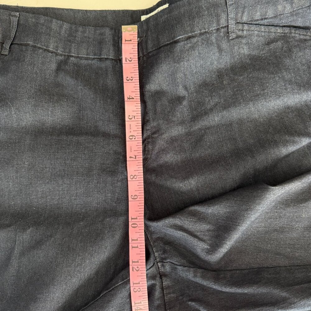 NWT St. Johns Bay Womens Secretly Slender Bermuda Shorts 22W Dark Wash Cotton - Picture 8 of 13